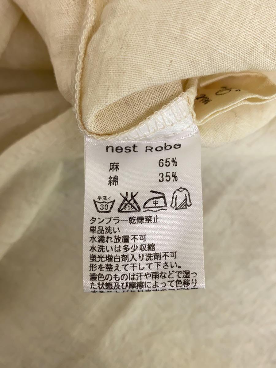 nest Robe◆半袖ワンピース/-/リネン/CRM/無地/01132-1042_画像4