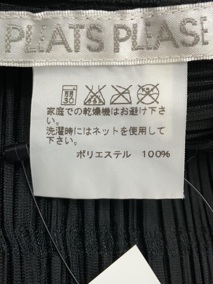 PLEATS PLEASE ISSEY MIYAKE◆ノースリーブワンピース/4/ポリエステル/BLK/無地/pp43-jh532_画像4