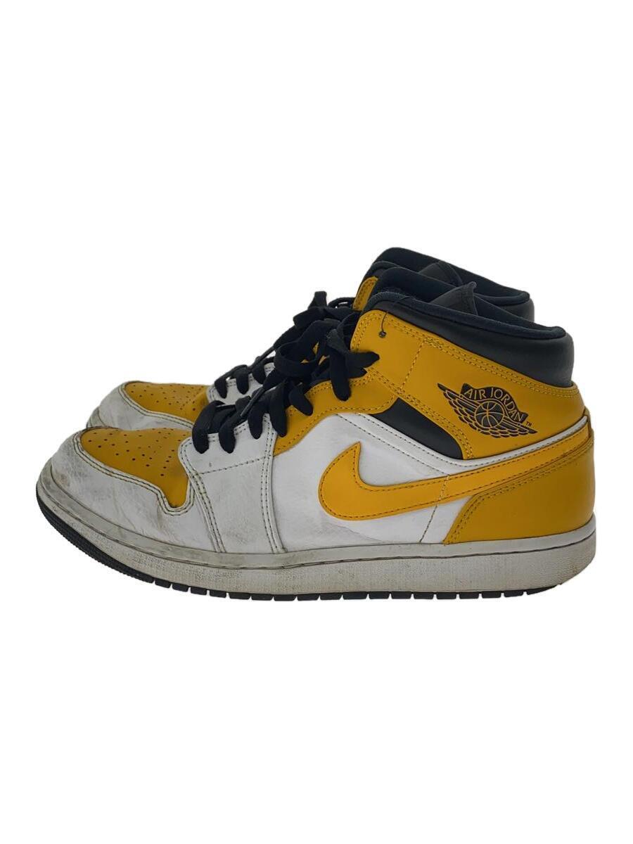 NIKE◆AIR JORDAN 1 MID_エア ジョーダン 1 ミッド/28.5cm/YLW_画像1