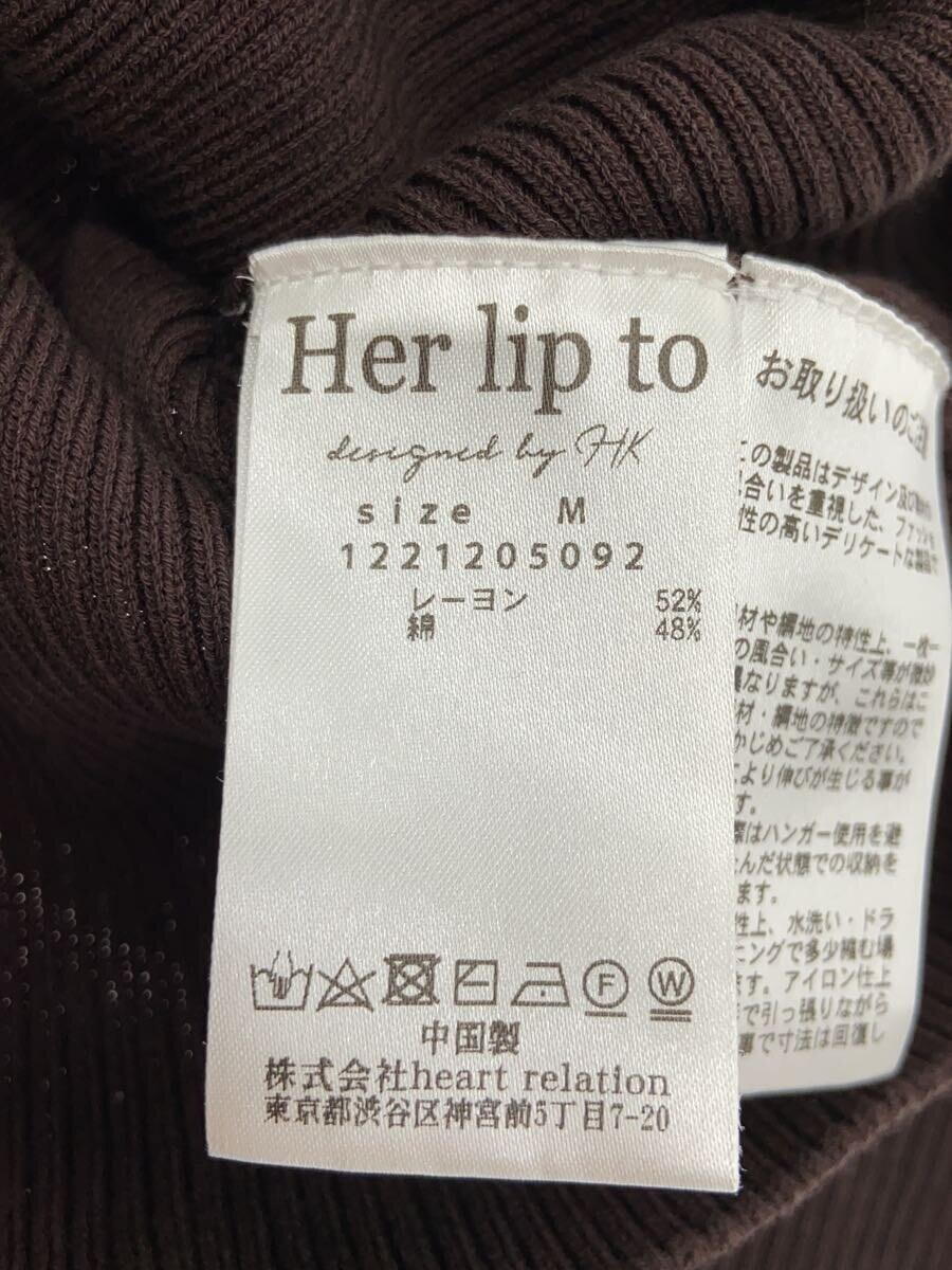 Her lip to◆長袖ワンピース/M/レーヨン/BRW/1221205092_画像4
