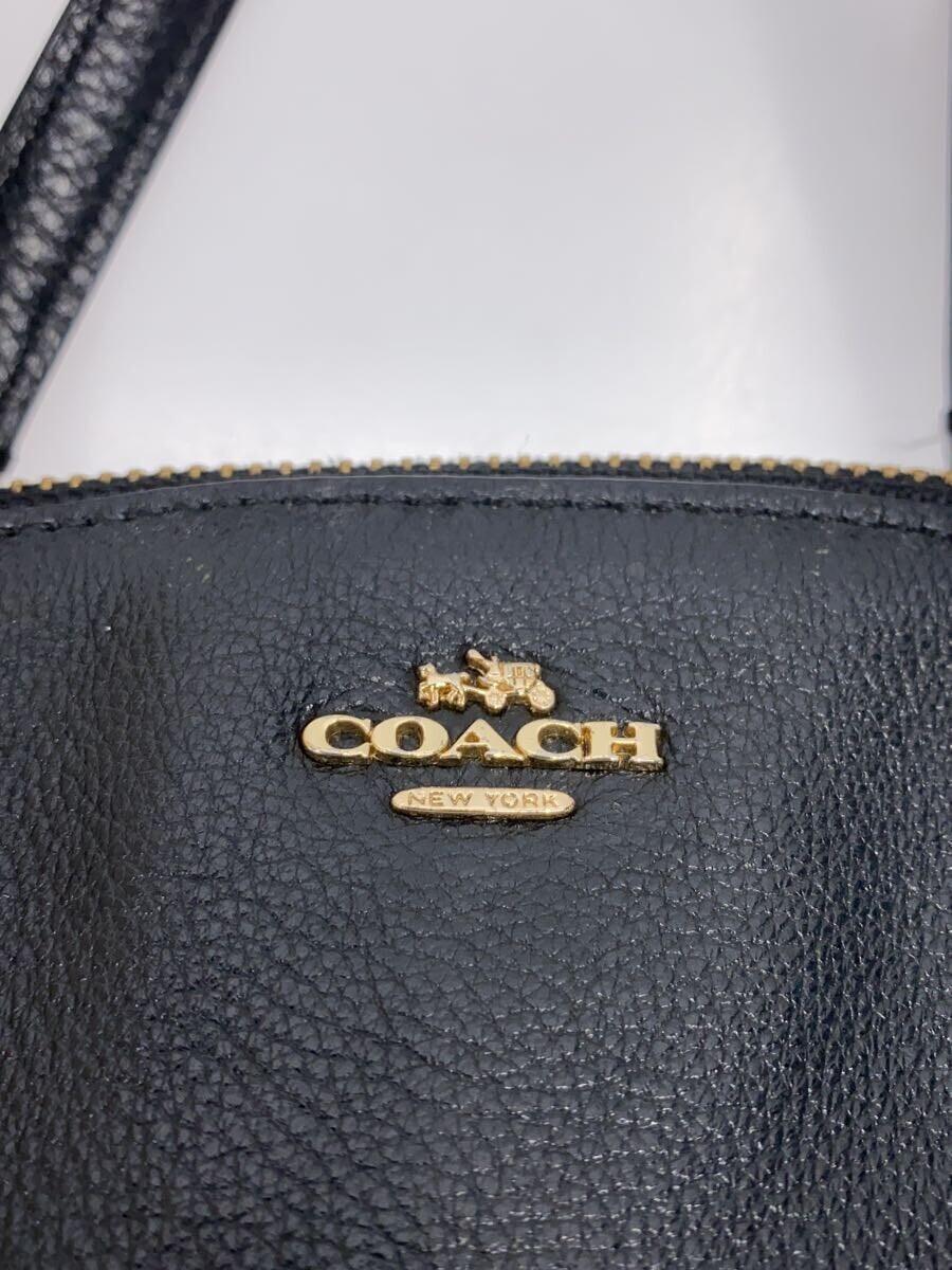 COACH◆ハンドバッグ_オールレザー/レザー/BLK_画像5