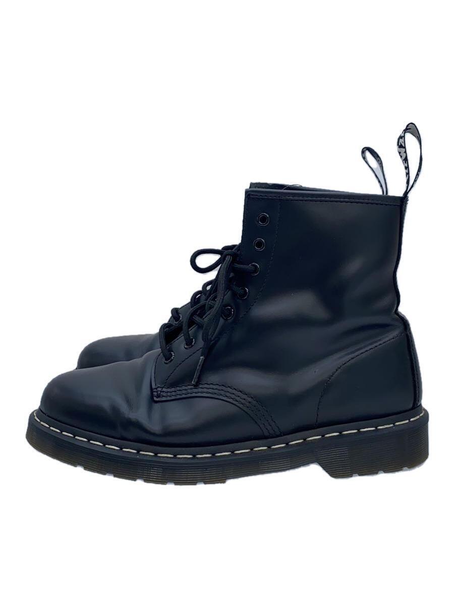 Dr.Martens◆8ホール/ホワイトステッチ/レースアップブーツ/UK9/BLK/24758001_画像1