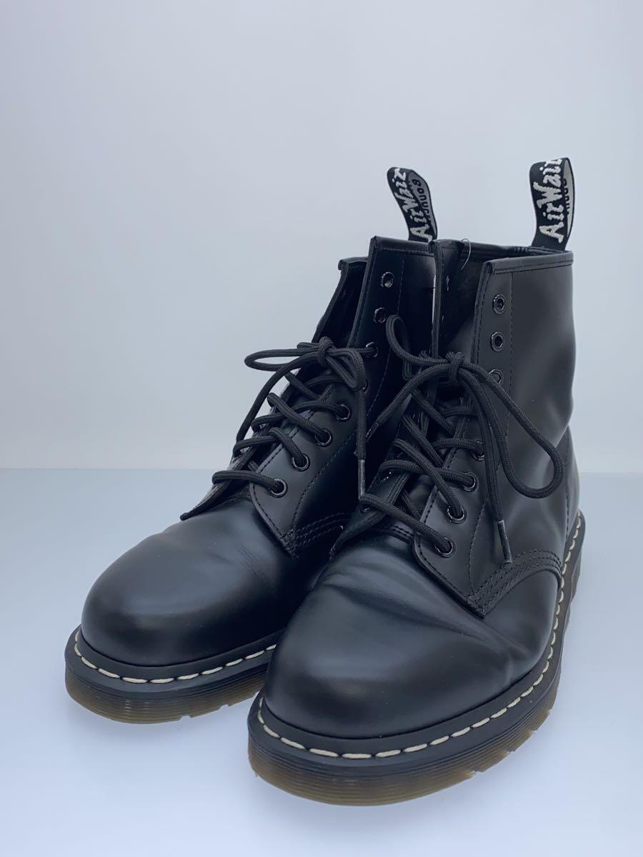 Dr.Martens◆8ホール/ホワイトステッチ/レースアップブーツ/UK9/BLK/24758001_画像2