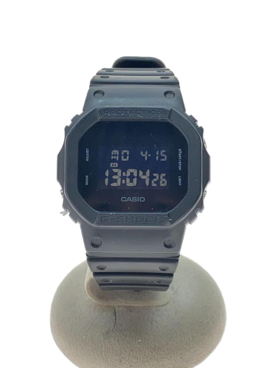 CASIO◆G-SHOCK/クォーツ腕時計/デジタル/ラバー/BLK/BLK/DW-5600BB_画像1