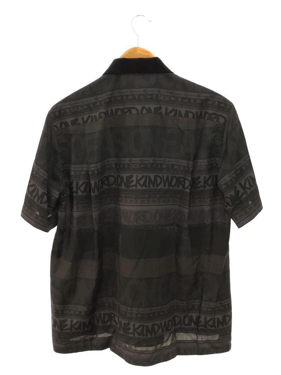 sacai*Eric Haze / Stripe Print Shirt/ short sleeves shirt /1/ polyester /