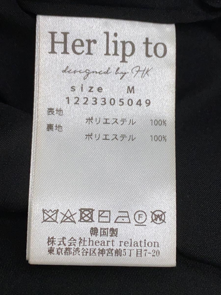 Her lip to◆長袖ワンピース/M/ポリエステル/BLK/花柄/1223305049_画像4