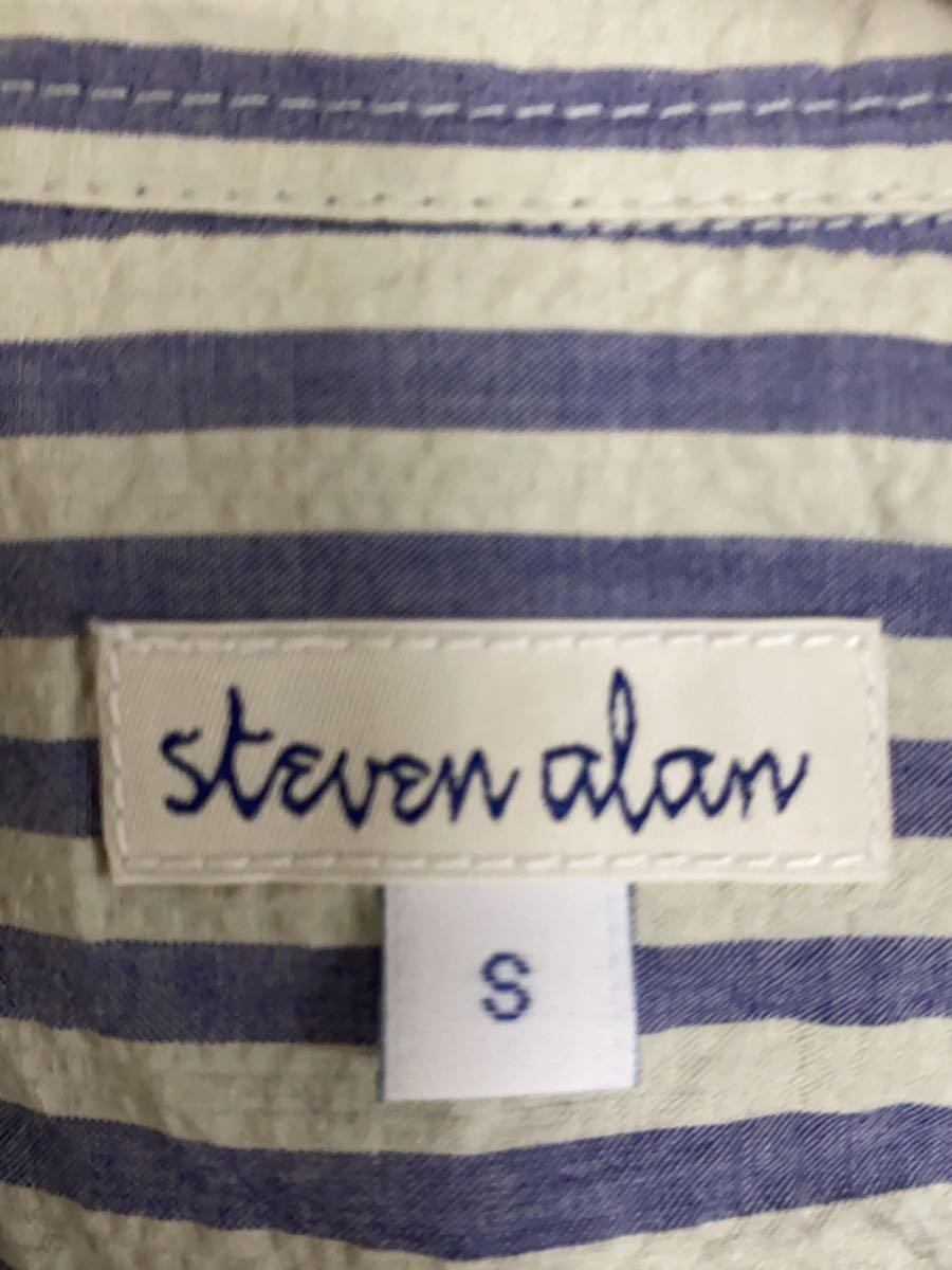 Steven Alan◆半袖シャツ/S/コットン/ストライプ_画像4