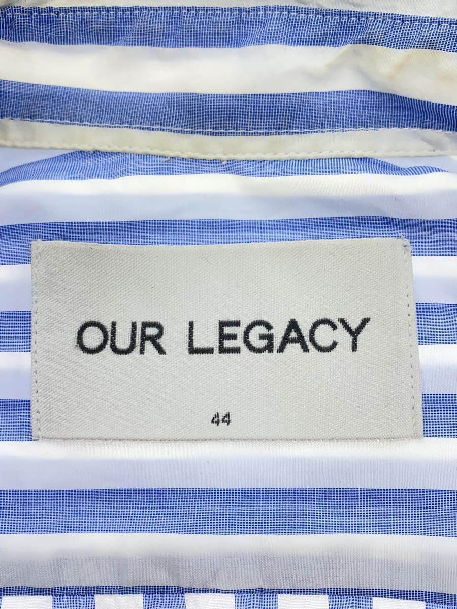 OUR LEGACY◆長袖シャツ/44/コットン/BLU/ストライプ/AW14-SHIRTING_画像3