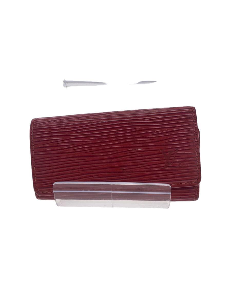 LOUIS VUITTON◆ミュルティクレ4_エピ_RED/レザー/RED/レディース