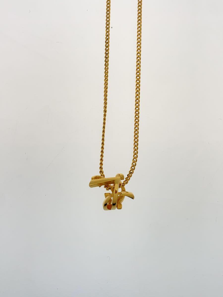 SAINT LAURENT◇メタルモノグラム/ツイストネックレス/-/GLD SAINT LAURENT◇メタルモノグラム/ツイストネックレス/-/GLD
