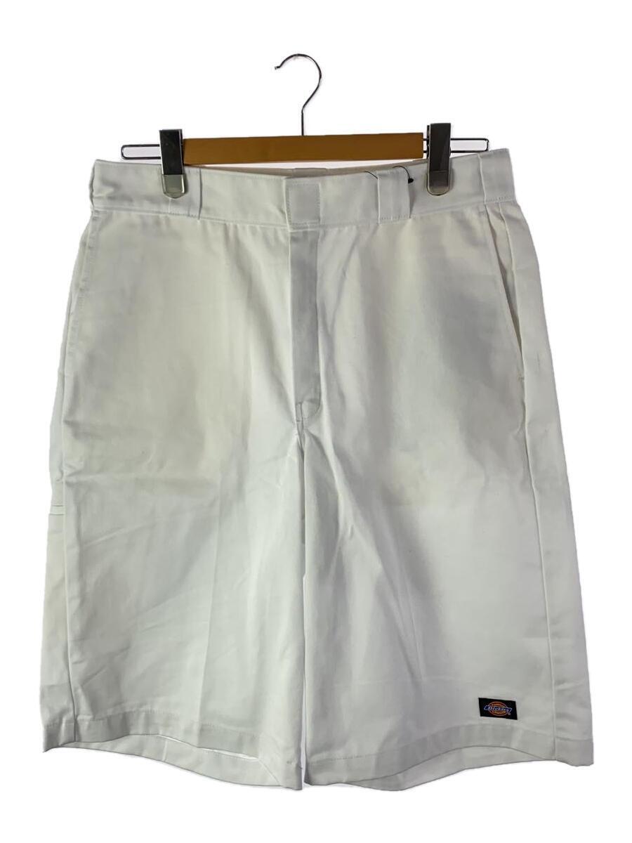 DICKIES◆ショートパンツ/34/コットン/WHT/無地/42283/Loose Fit_画像1