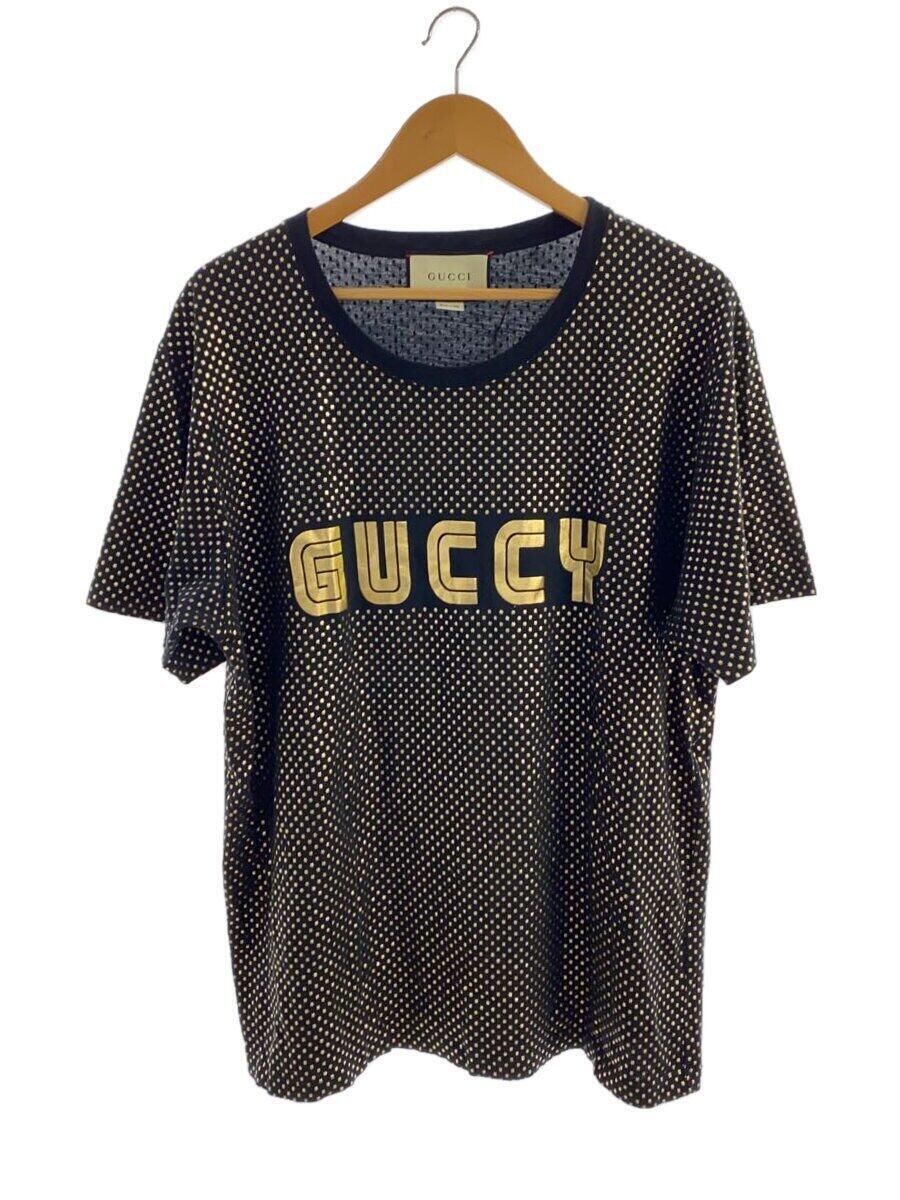 GUCCI◆GUCCY Tシャツ/XL/コットン/BLK/プリント/493117 X3N19_画像1