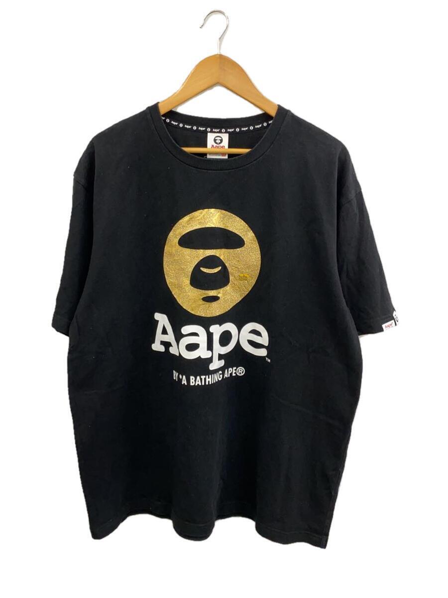 AAPE BY A BATHING APE◆Tシャツ/XXL/コットン/BLK/AAPTEM0432XXE_画像1