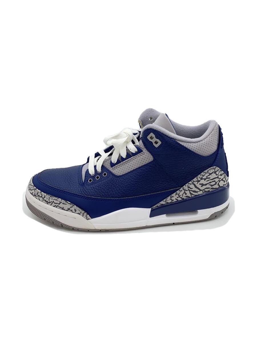 NIKE◆AIR JORDAN 3 RETRO_エアジョーダン 3 レトロ/26cm/NVY_画像1