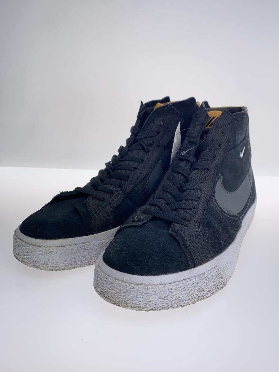 NIKE◆SB ZOOM BLAZER MID PRM(ズームブレーザーミッド)/27cm/BLK_画像2