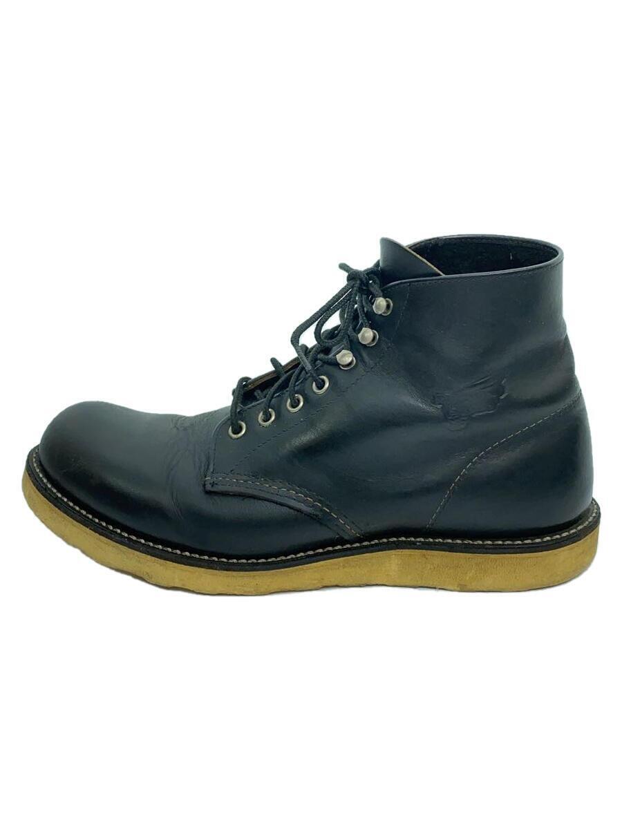 RED WING◆レースアップブーツ/US9.5/BLK/レザー/9070_画像1