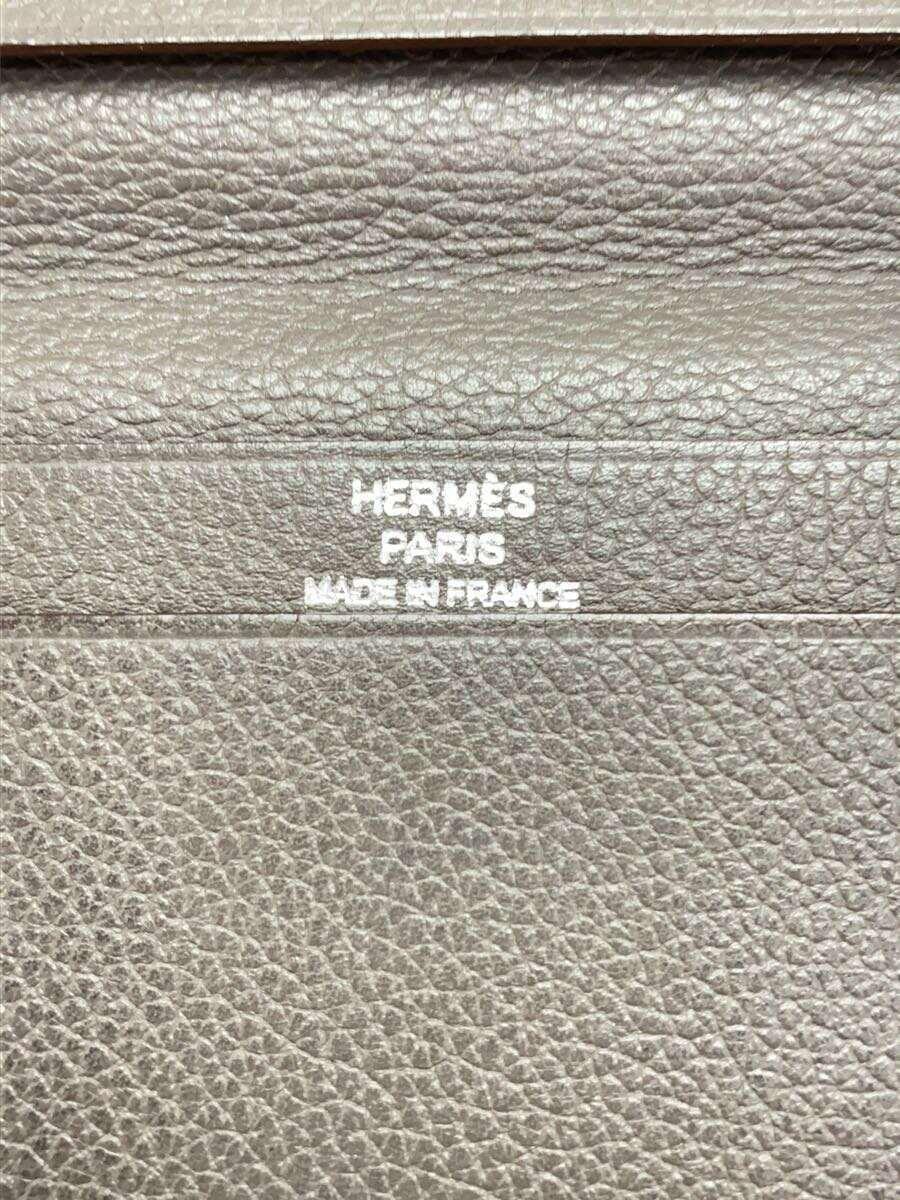 HERMES◆長財布/レザー/メンズ/2013年製_画像3