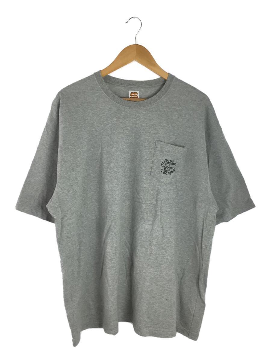 SEE SEE◆Tシャツ/XXL/コットン/GRY//_画像1