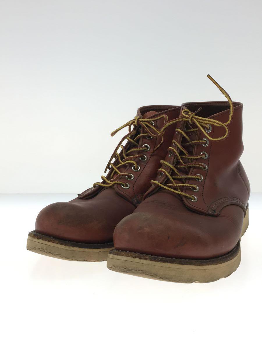 RED WING◆レースアップブーツ・6インチクラシックプレーントゥ/US8/RED/レザー//_画像2