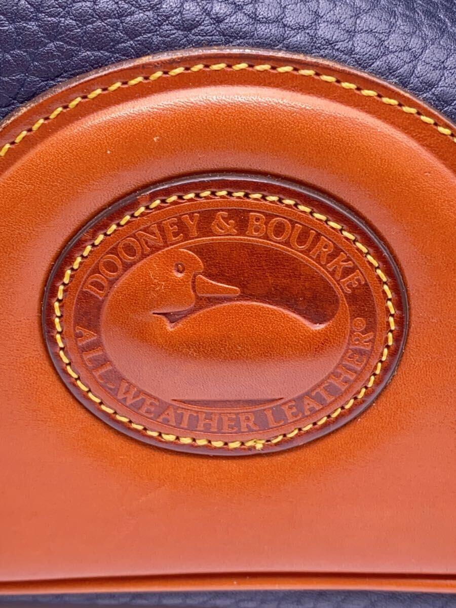 Dooney & Bourke◆ショルダーバッグ/レザー/NVY/無地//_画像5