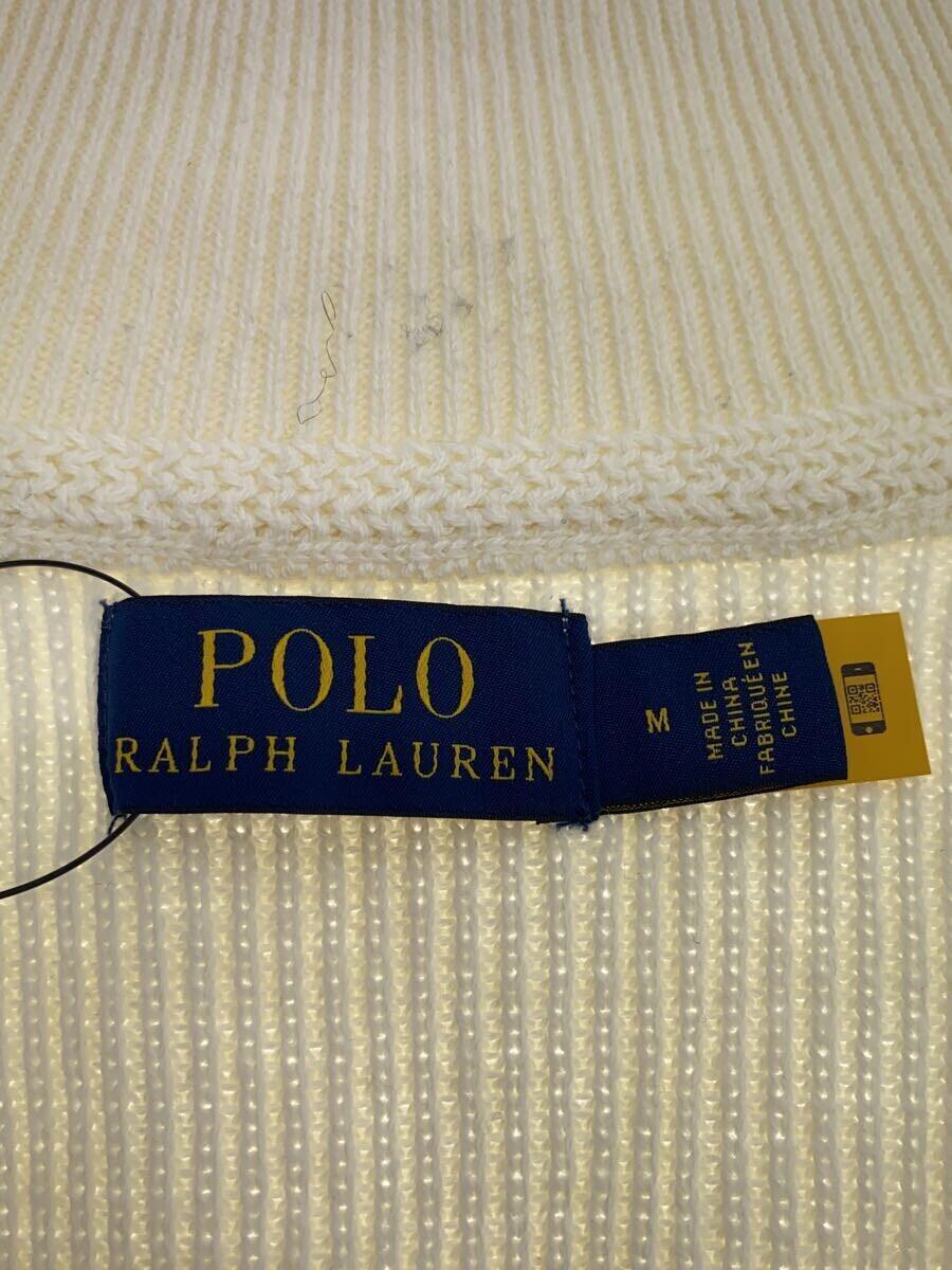 POLO RALPH LAUREN◆ブルゾン/M/コットン/WHT/無地/RLMWB-GLC23-S_画像3