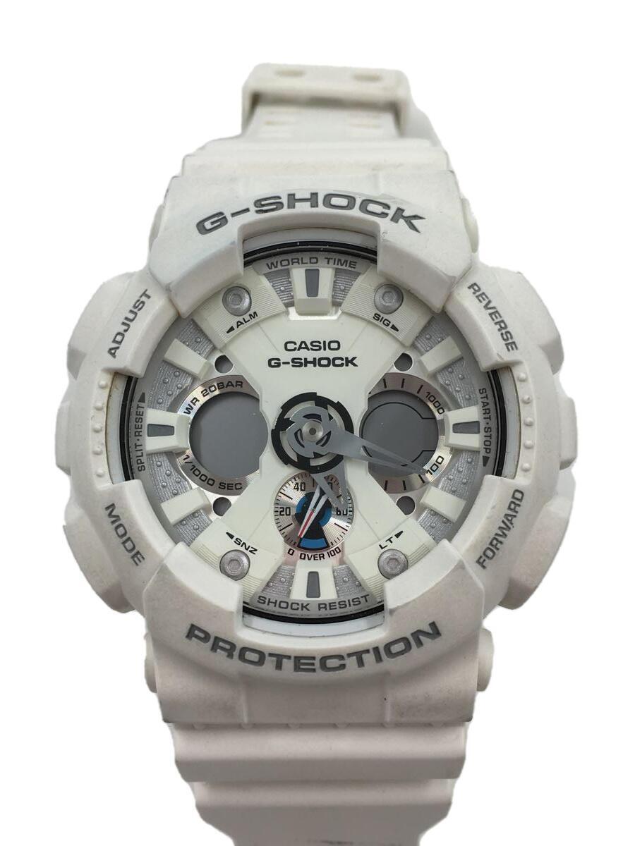 CASIO◆クォーツ腕時計・G-SHOCK/デジアナ/WHT/GA-120A-7AJF/オールホワイト//_画像1