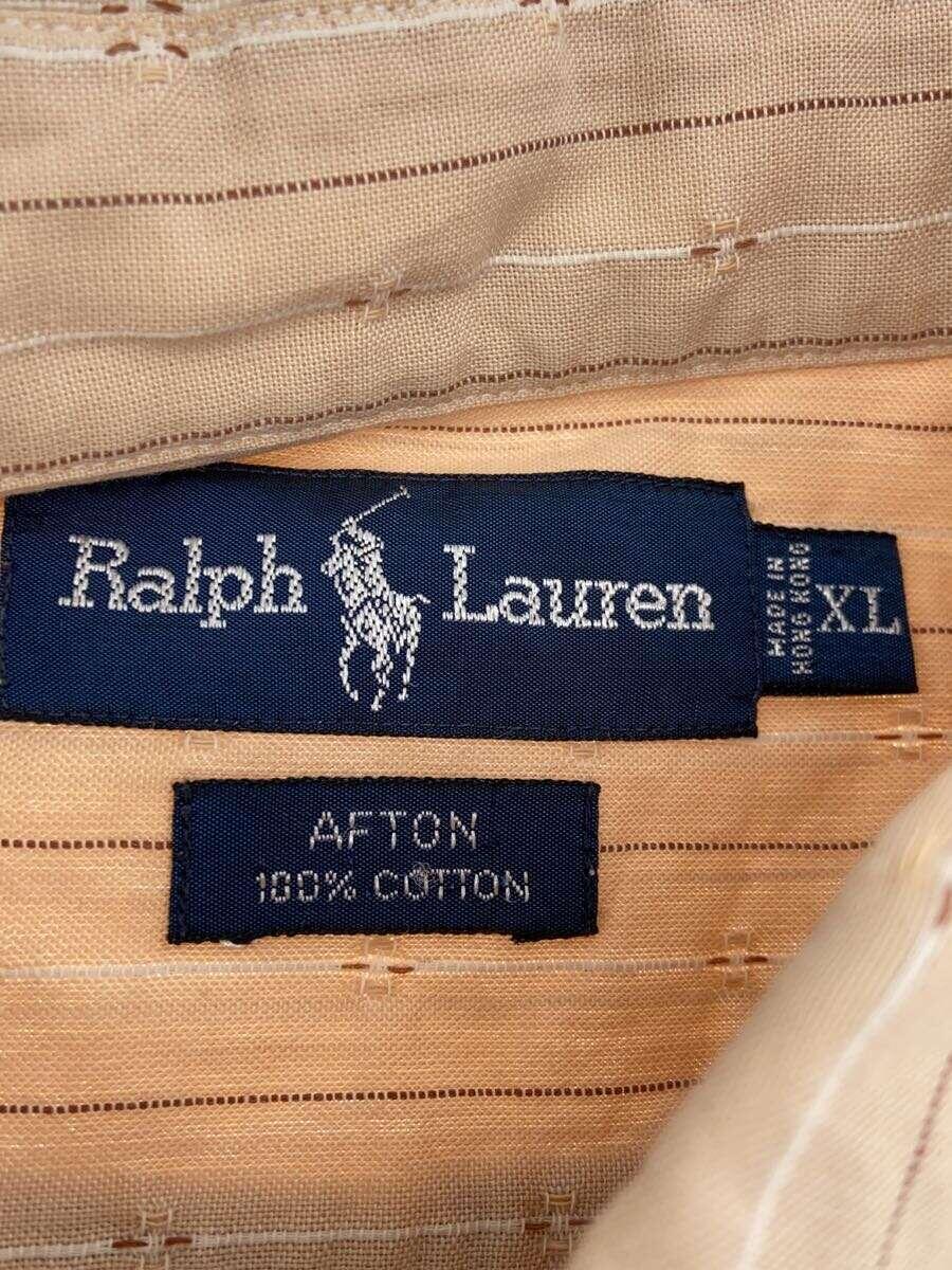 RALPH LAUREN◆AFTON/長袖シャツ/XL/コットン/BEG/総柄_画像3