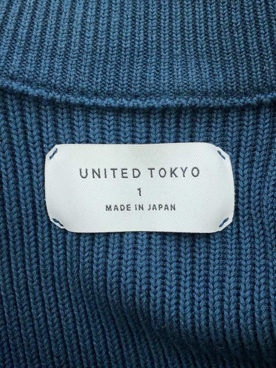 UNITED TOKYO◆セーター(厚手)/1/コットン/BLU/無地/133531004_画像3