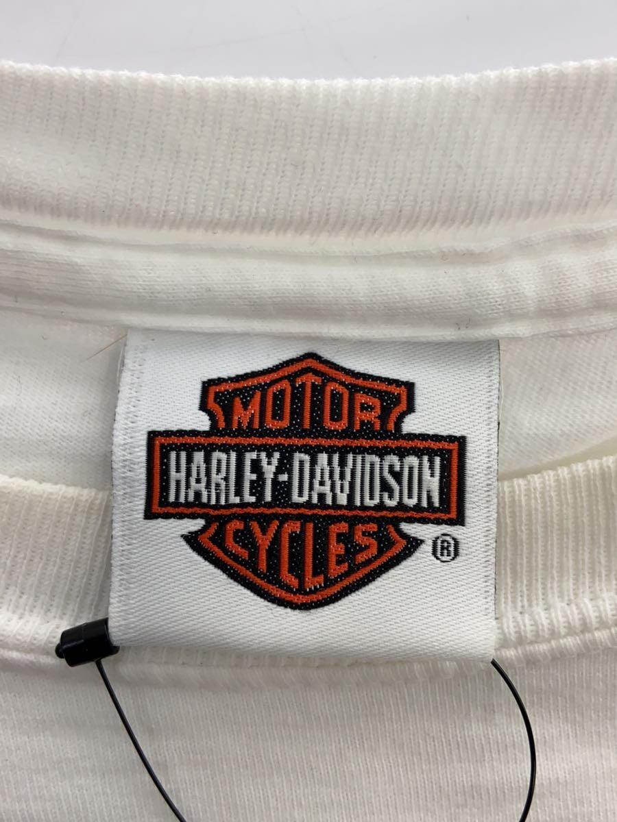 HARLEY DAVIDSON◆Tシャツ/-/コットン/WHT/90s/Hanes_画像3