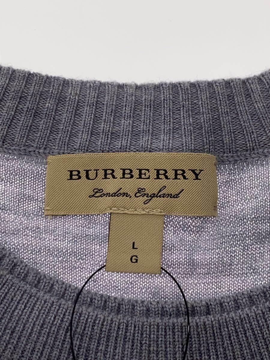 BURBERRY◆セーター(薄手)/L/ウール/GRY/4051342_画像3