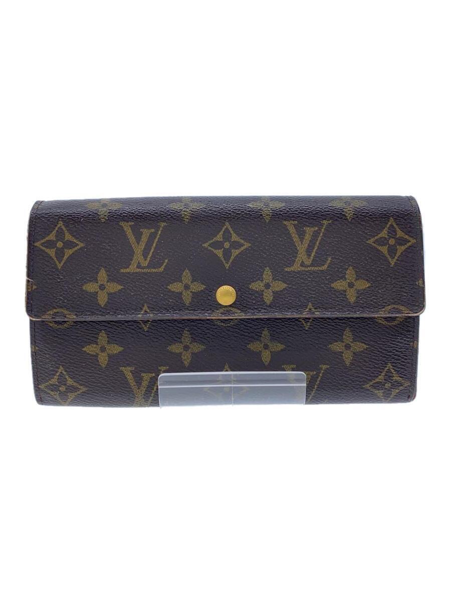 LOUIS VUITTON◆3)ポシェット・ポルト・モネ・クレディ_モノグラム・キャンバス_BRW/PVC/BRW/レディース_画像1