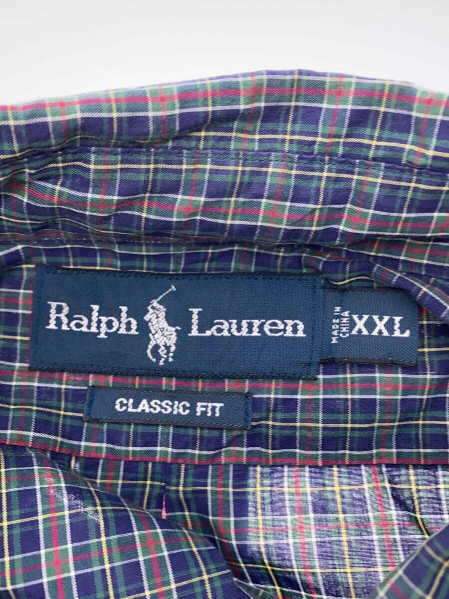 POLO RALPH LAUREN◆長袖シャツ/XXL/コットン/GRN/チェック_画像3