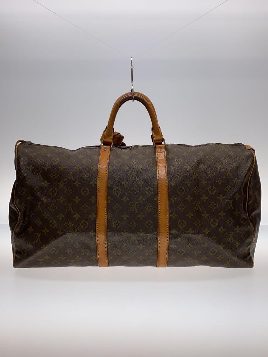 LOUIS VUITTON◆キーポル60_モノグラム・キャンバス_BRW/PVC/BRW//_画像3