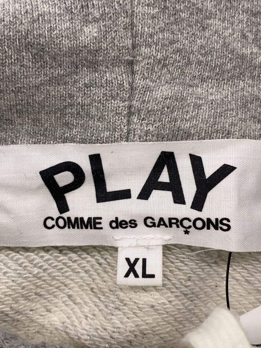 PLAY COMME des GARCONS◆パーカー/XL/コットン/GRY/AE-T204_画像3