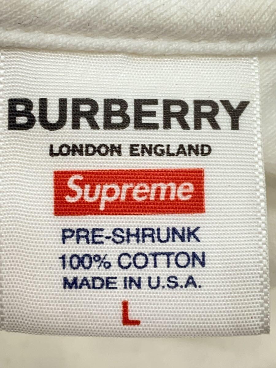 Supreme◆22SS/Burberry Box Logo Tee/Tシャツ/L/コットン/WHT_画像3