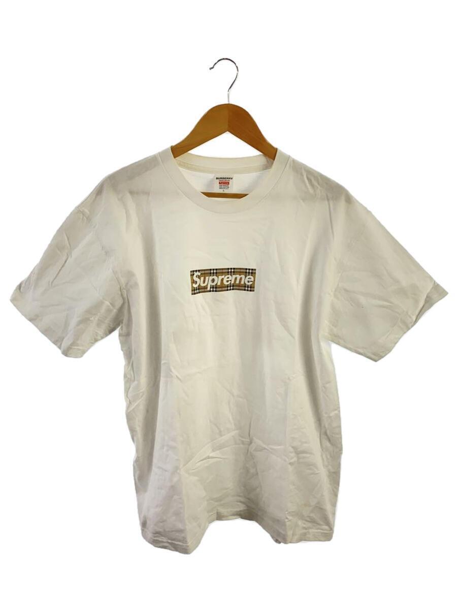 Supreme◆22SS/Burberry Box Logo Tee/Tシャツ/L/コットン/WHT_画像1