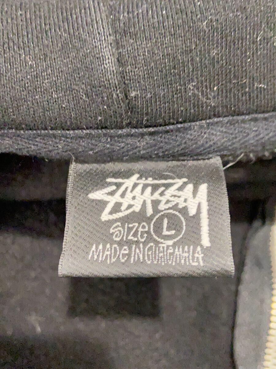 STUSSY◆ジップパーカー/L/コットン/BLK/プリント/1974649_画像3