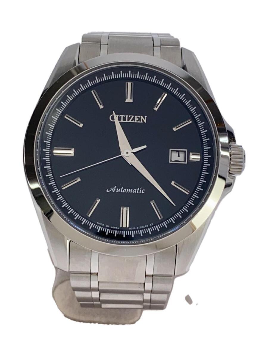 CITIZEN GN-4W-S 自動巻き腕時計/シルバー CITIZEN シチズン GN-4W-S 黒文字盤 アナログ 腕時計 シルバー