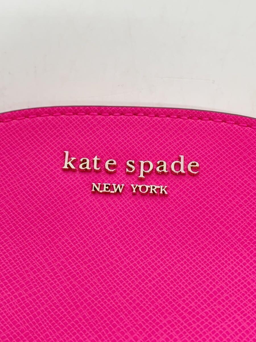 kate spade new york◆ポーチ/レザー/PNK/無地/M293_画像5