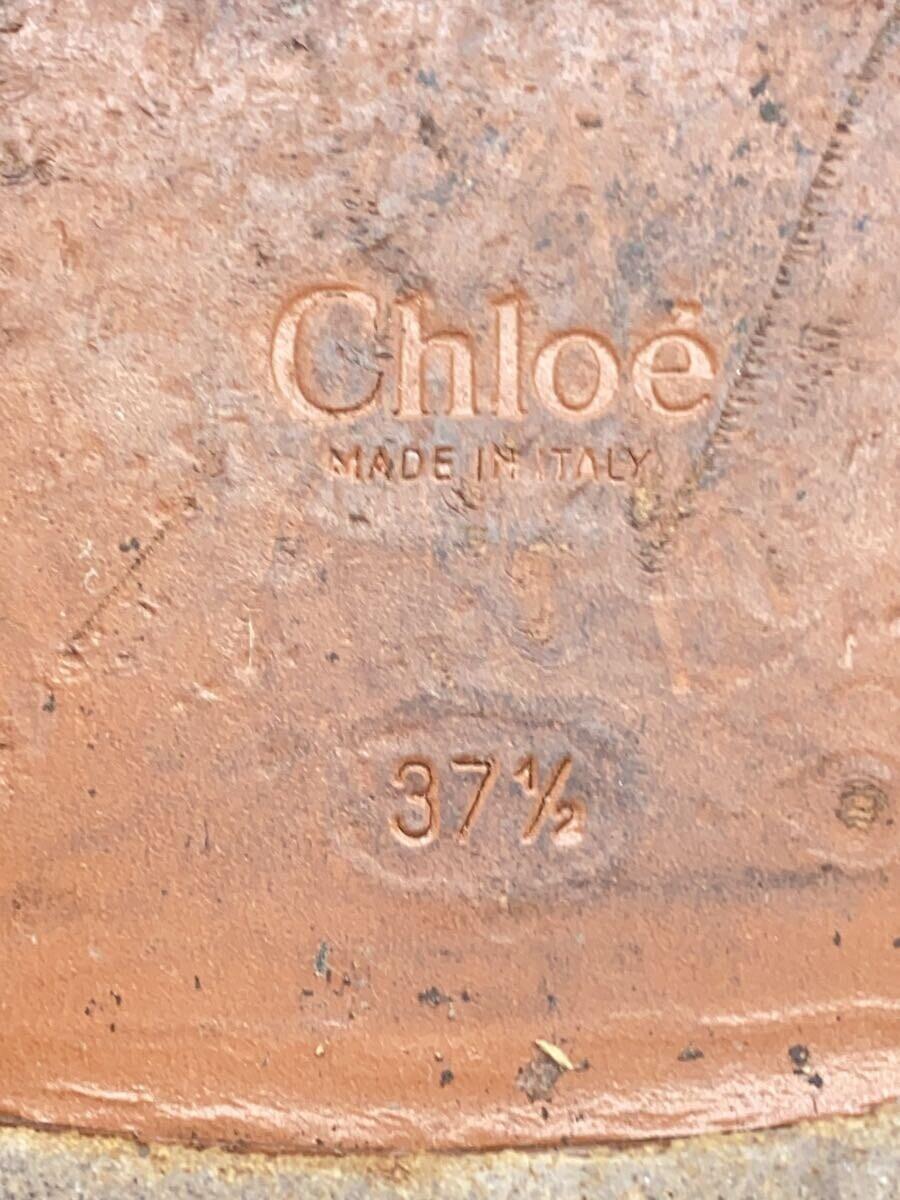 Chloe◆ドレスシューズ/ローファー/37.5/ブラウン/レザー/031855/スタッズ_画像5