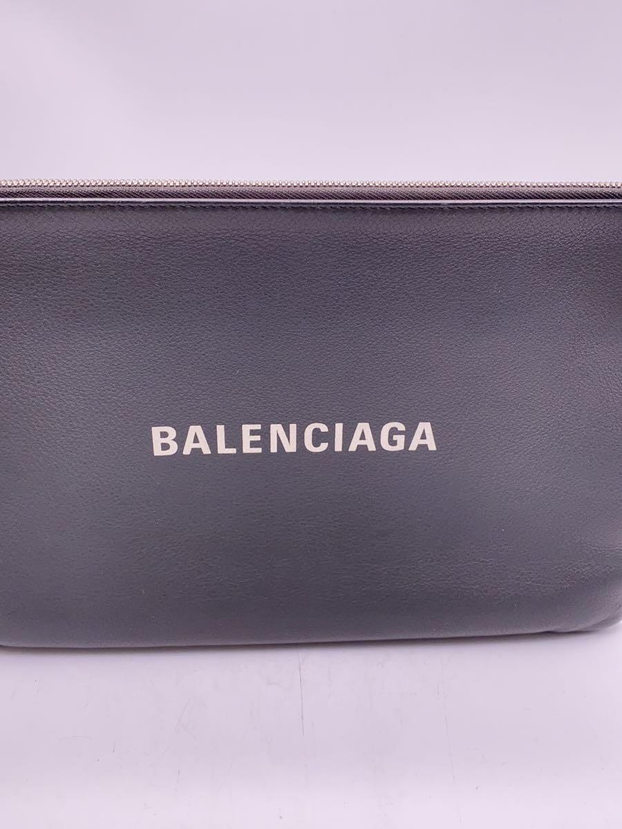 BALENCIAGA◆セカンドバッグ/レザー/GRY/492467//_画像5