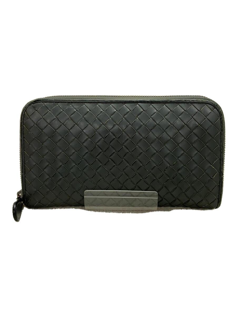 BOTTEGA VENETA◆長財布/-/BLK/無地/メンズ/B0234484481_画像1