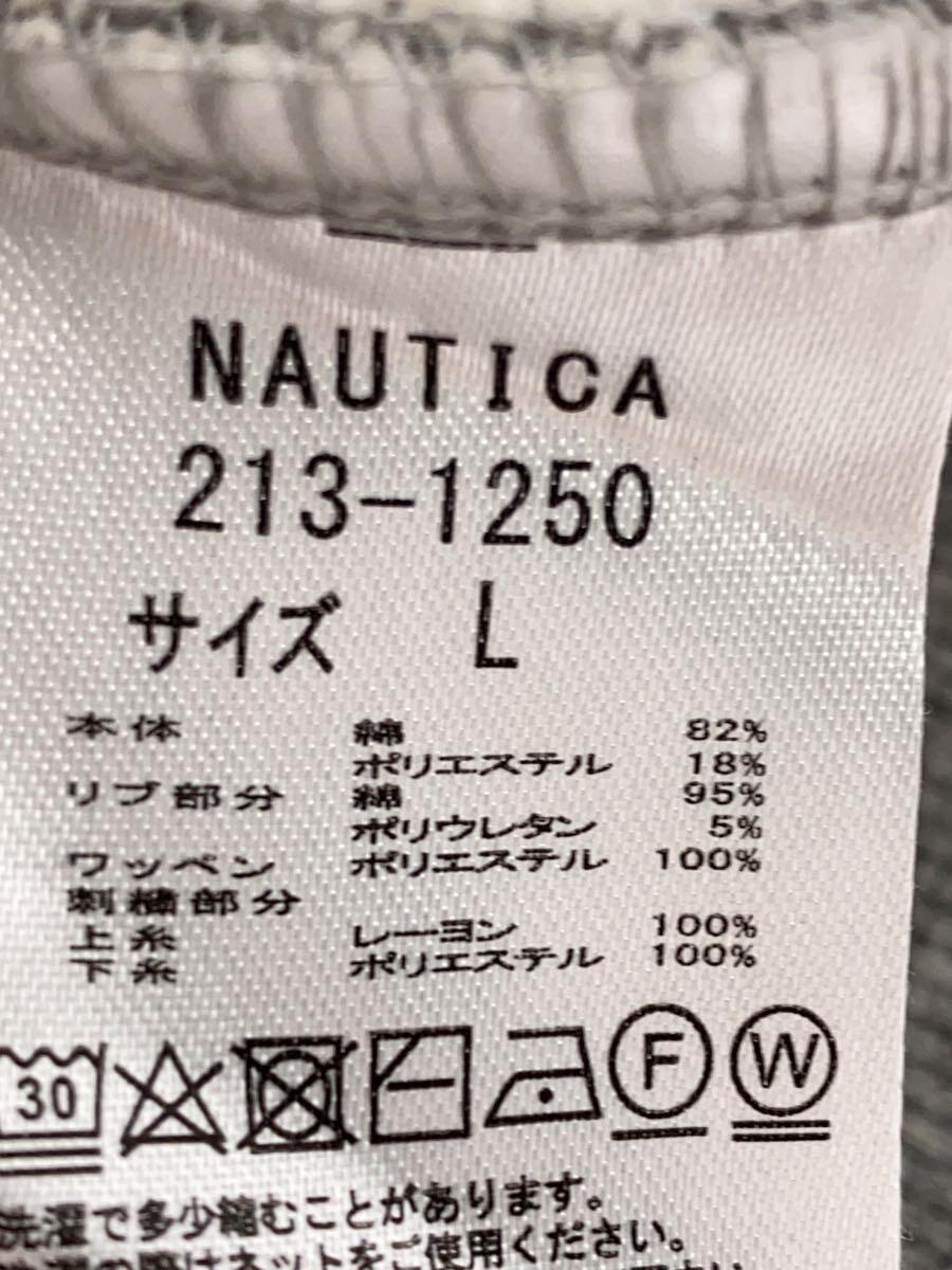 NAUTICA◆パーカー/L/コットン/GRY/プリント/213-1250_画像4