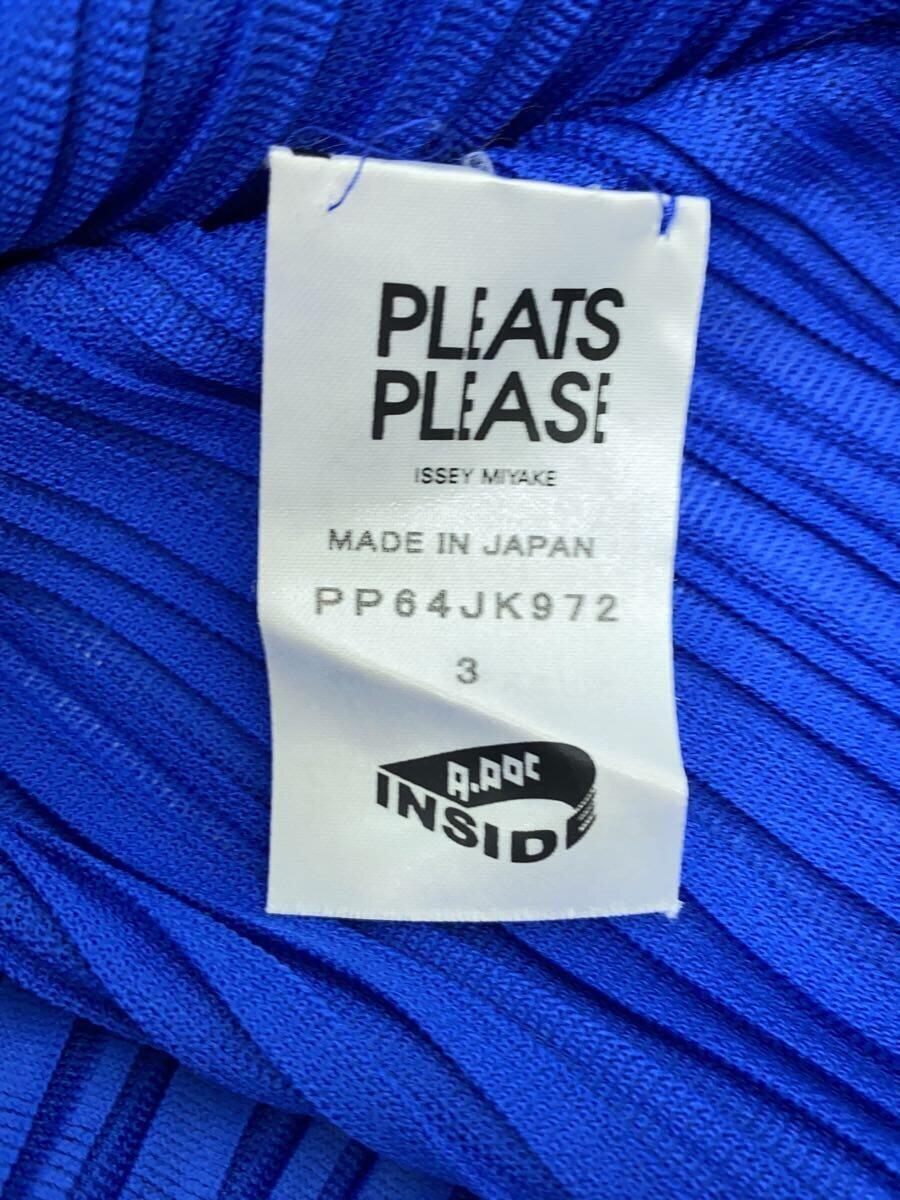 PLEATS PLEASE ISSEY MIYAKE◆長袖カットソー/3/ポリエステル/BLU/PP64JK972_画像3