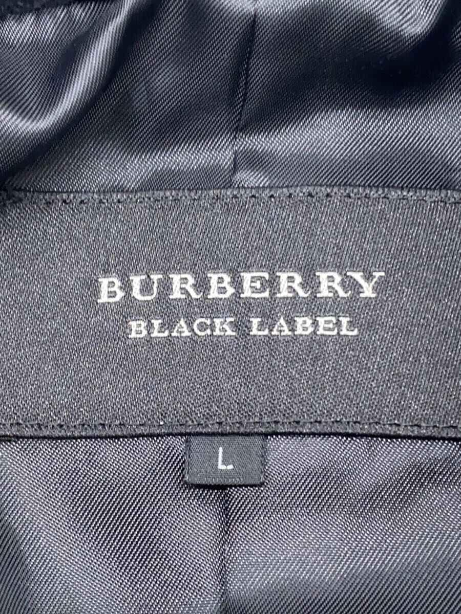 BURBERRY BLACK LABEL* pea coat /L/ wool / black / check /BMP34-330-09