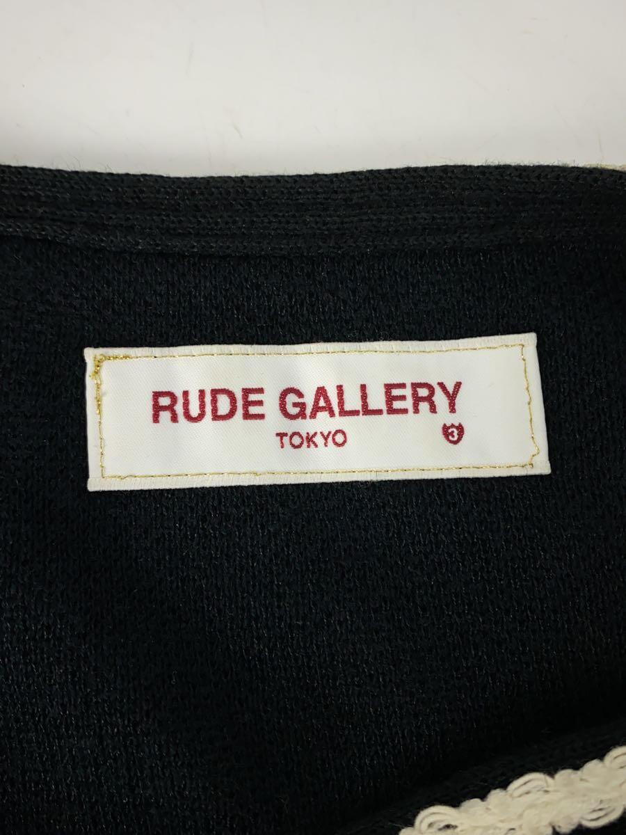 RUDE GALLERY◆カーディガン(厚手)/3/-/BLKの画像3