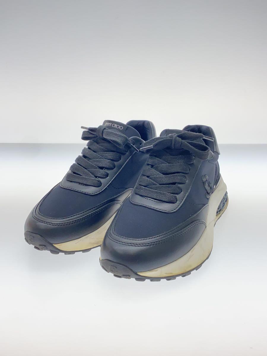 JIMMY CHOO◇ローカットスニーカー/37/BLK JIMMY CHOO◇ローカットスニーカー/37/BLK