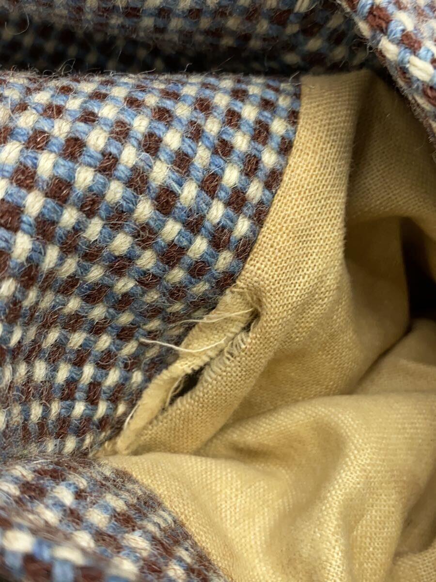 HARRIS TWEED◆コート/ビンテージ/ウール/VINTAGE/チェック/70s/ヴィンテージ/ミドル丈_画像9