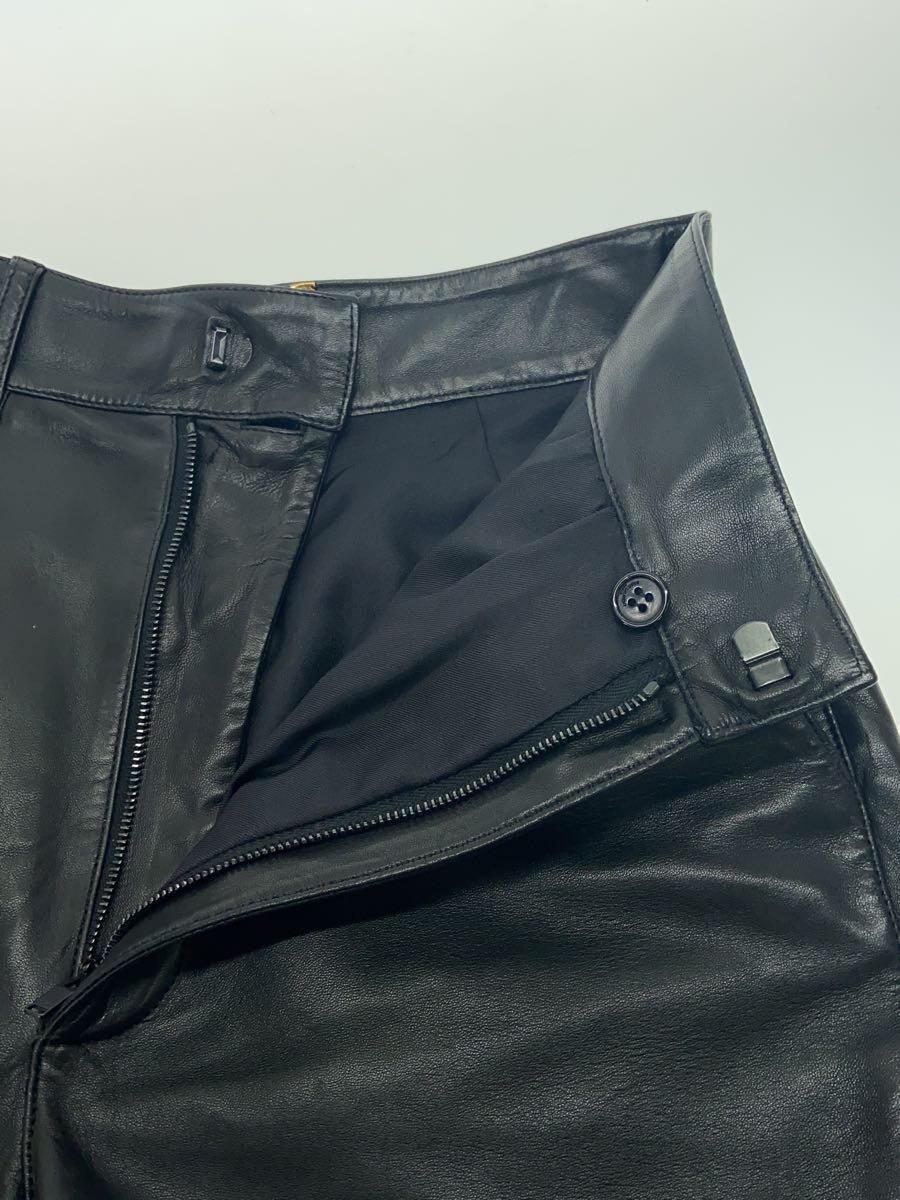 SAINT LAURENT* short pants /-/ sheep leather / leather /BLK/ black /342881