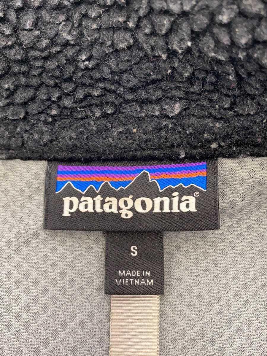 patagonia◆フリースジャケット/S/ポリエステル/BLK/無地/STY23074/毛玉有_画像3